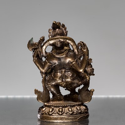Lot 38 - DANCING GANESHA SILVER NEPAL 19TH CENTURY