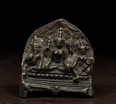 Lot 147 - LAKSHMI + DWALD AND AMBIKA BRONZE INDIA 16TH CENTURY