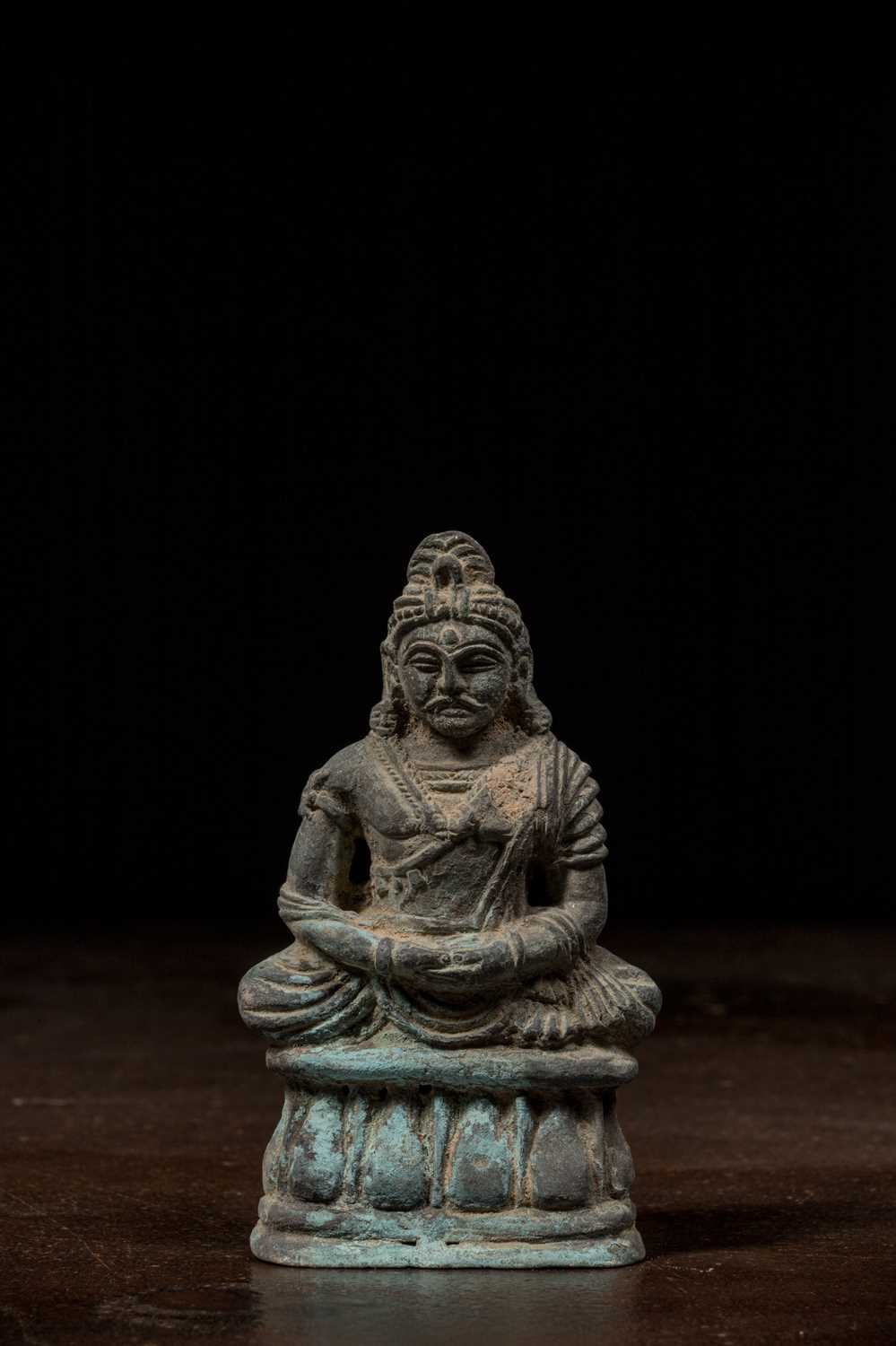 Lot 32 - SEATED BRONZE BODHISATVVA GANDHARA STYLE 4TH CENTURY