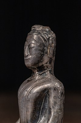 Lot 69 - SEATED BUDDHA SILVER THAILAND 18TH CENTURY