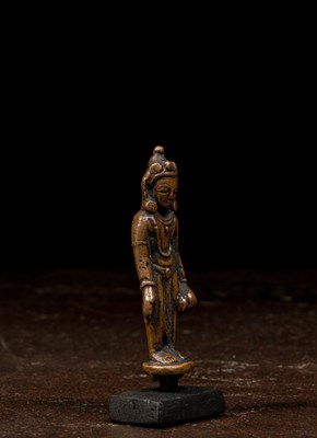 Lot 51 - STANDING NEPALESE BRONZE PADMAPANI 15TH CENTURY