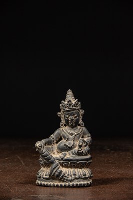 Lot 65 - SEATED BLACKSTONE JAMBHALA NEPAL 18TH CENTURY