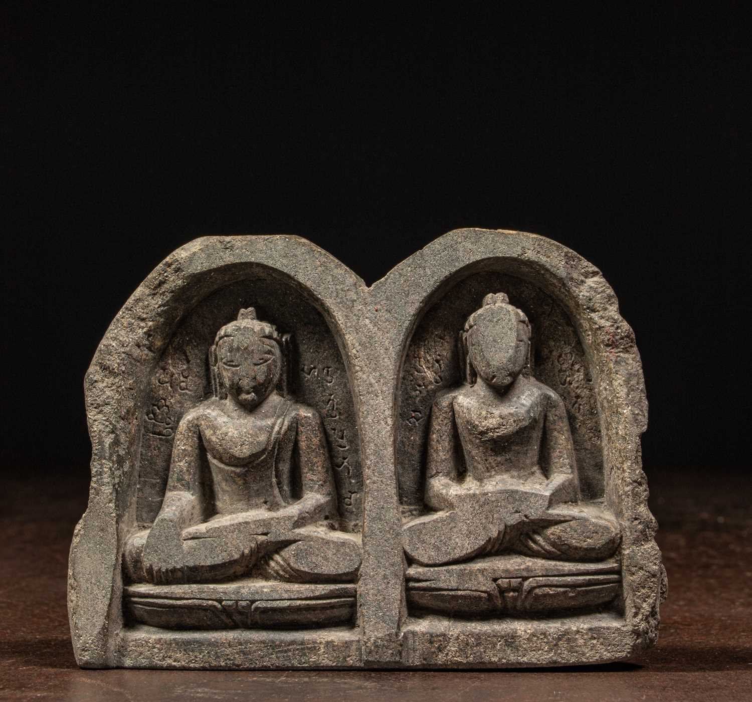 Lot 41 - PAIR OF SEATED BUDDHAS NEPAL 13TH CENTURY