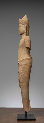 Lot 21 - STANDING SANDSTONE SHIVA ANGKOR WAT 12TH CENTURY