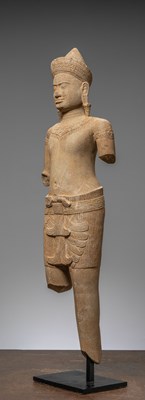 Lot 21 - STANDING SANDSTONE SHIVA ANGKOR WAT 12TH CENTURY