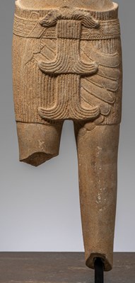 Lot 21 - STANDING SANDSTONE SHIVA ANGKOR WAT 12TH CENTURY