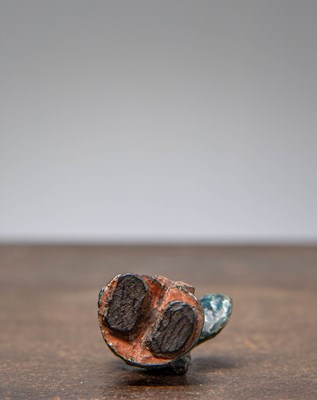 Lot 33 - (R) POLYCHROME CARVED NETSUKE