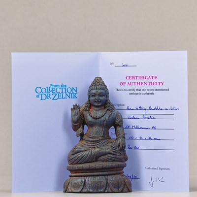 Lot 311 - WOOD BUDDHA KUSHAN INDIA 10TH CENTURY