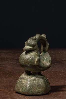 Lot 67 - DUCK SHAPED OPIUM WEIGHT BURMA EARLY 19TH CENTURY, 1 VISS