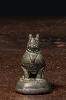 Lot 62 - LION SHAPED OPIUM WEIGHT BURMA APPROXIMATELY 1770 , 20 TICAL