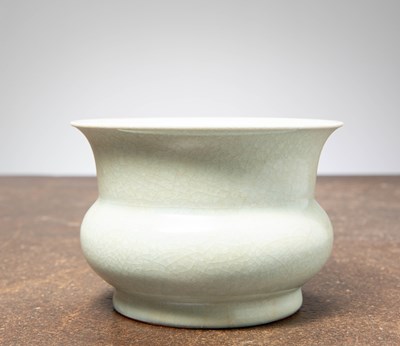 Lot 95 - A CELADON-GLAZED VESSEL, CHINA , PROBABLY LONGQUAN KILNS, MING DYNASTY