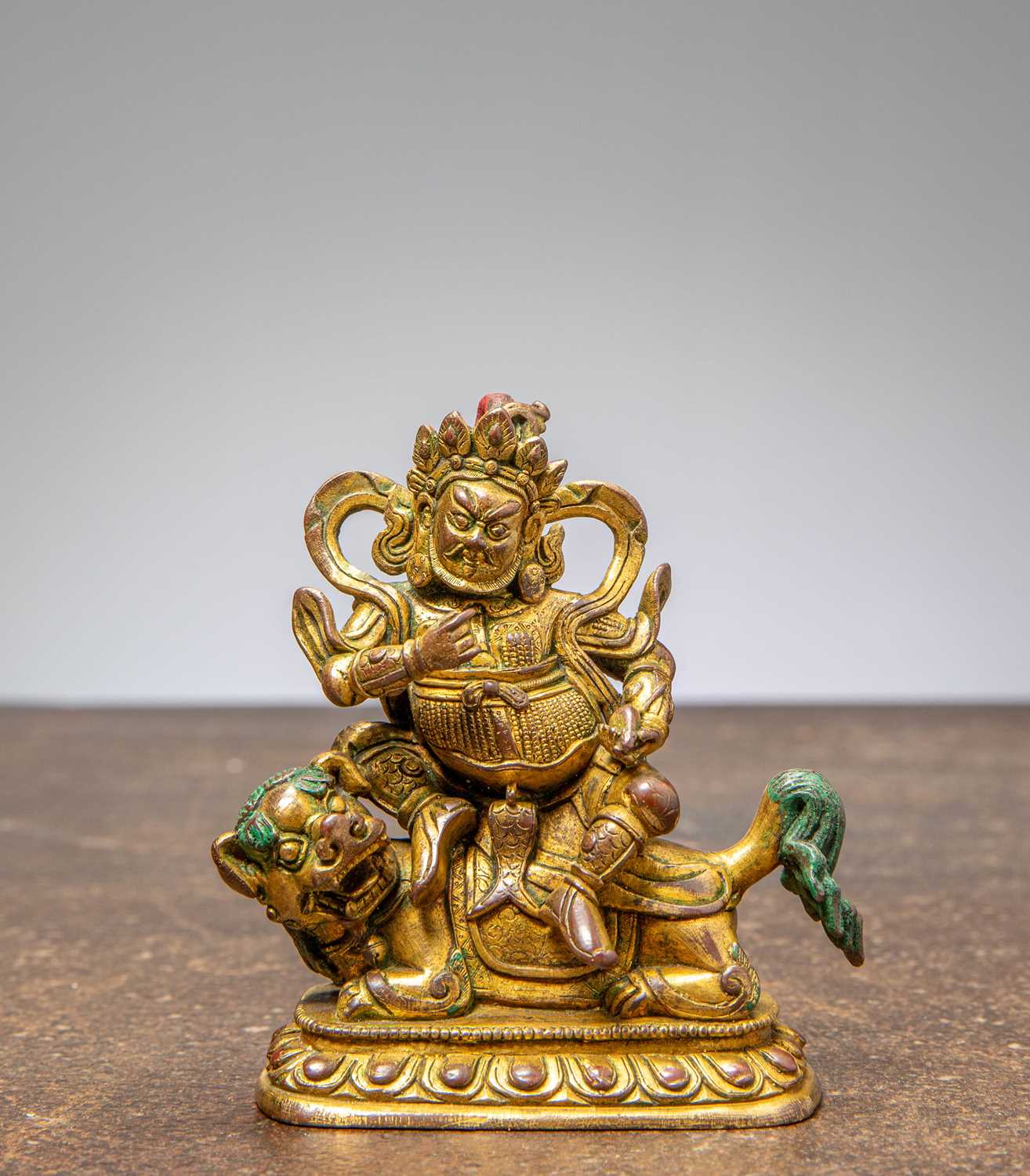 Lot 92 - GILT BRONZE JAMBHALA CHINA QING DYNASTY (1644–1911)