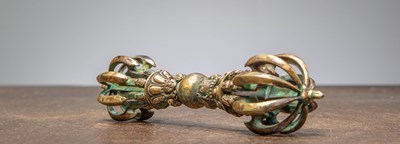 Lot 87 - VAJRA BRONZE TIBET 19TH CENTURY