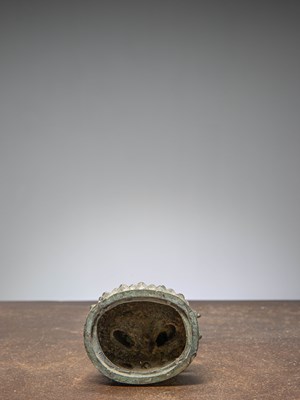Lot 47 - A BRONZE GUARDIAN FIGURE CHINA MING DYNASTY 16TH - 17TH CENTURY