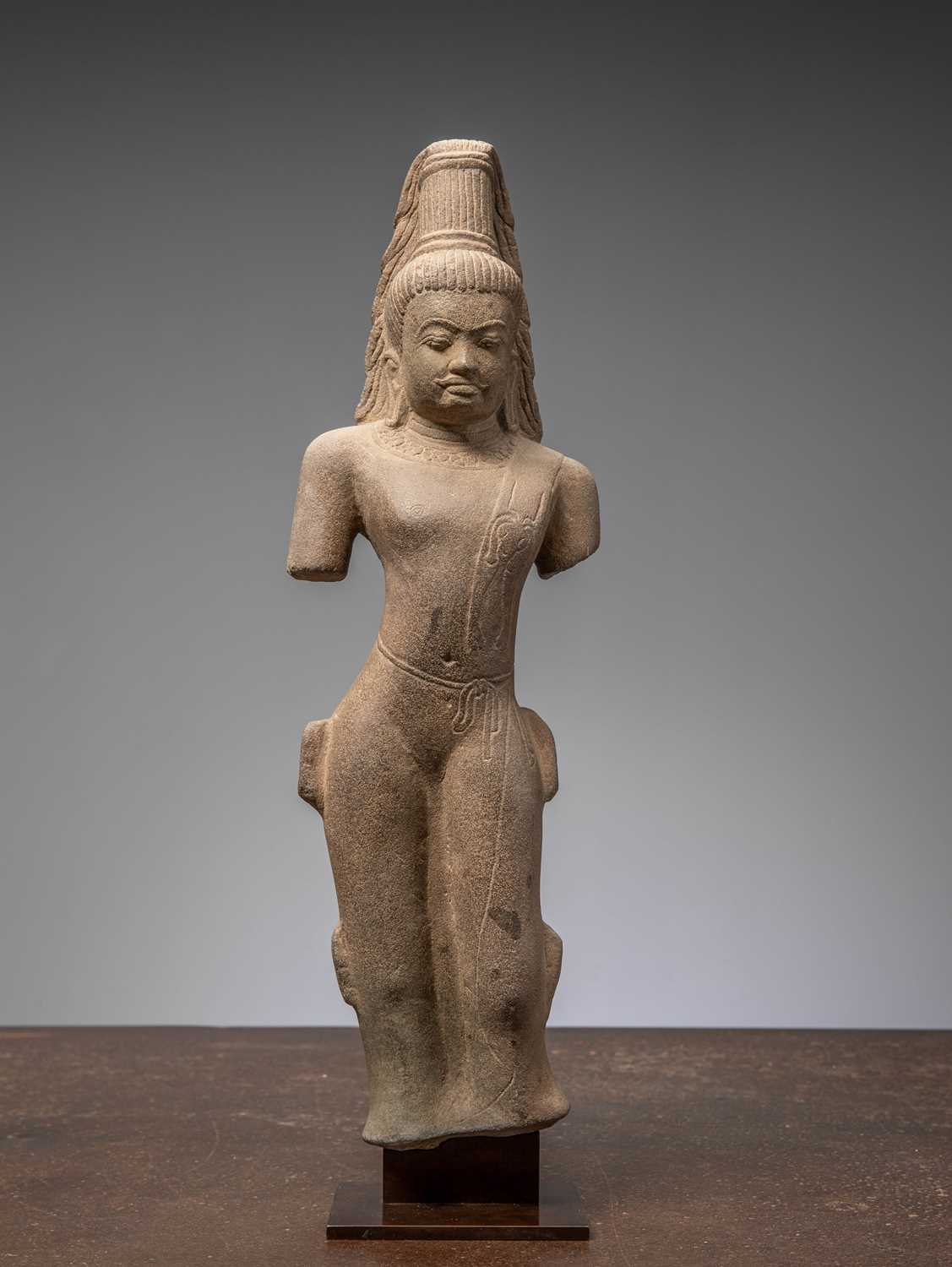 Lot 7 - SANDSTONE AVALOKITESHVARA 7TH CENTURY FROM THAILAND OR VIETNAM