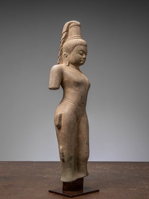 Lot 7 - SANDSTONE AVALOKITESHVARA 7TH CENTURY FROM THAILAND OR VIETNAM