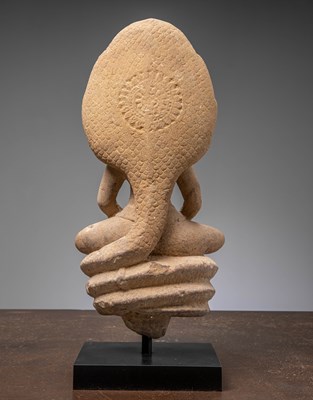 Lot 52 - SANDSTONE NAGA BUDDHA 11TH CENTURY BAPHUAN PERIOD