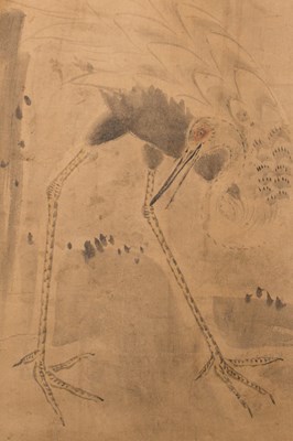 Lot 96 - ZHU DA (BADA SHANREN, 1626–1705) CHINA - CRANE BENEATH A PINE