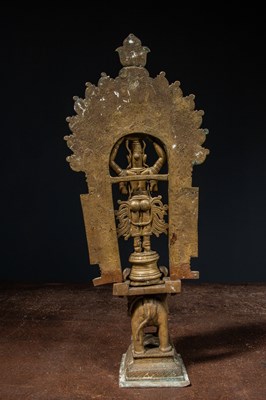 Lot 71 - SURYA ON ELEPHANT BRONZE INDIA 18TH CENTURY