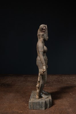 Lot 30 - STANDING TARA STONE NEPAL 19TH CENTURY REVIVAL