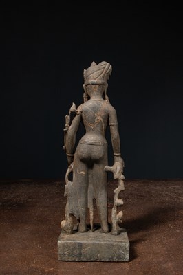 Lot 30 - STANDING TARA STONE NEPAL 19TH CENTURY REVIVAL