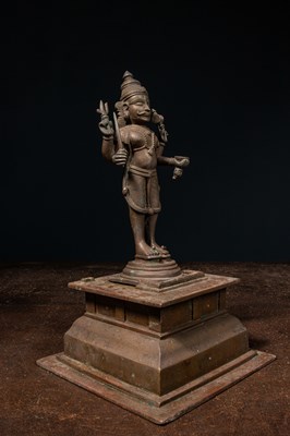 Lot 39 - STANDING BRONZE BHAIRABA INDIA 18TH CENTURY