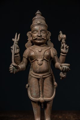 Lot 39 - STANDING BRONZE BHAIRABA INDIA 18TH CENTURY