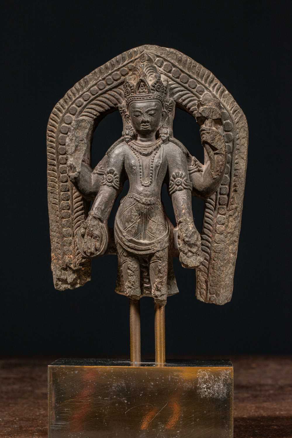Lot 79 - STANDING STONE AMOGHAPHASA NEPAL 16TH CENTURY