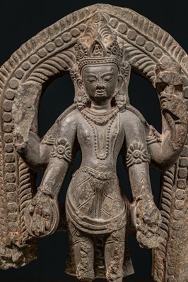 Lot 79 - STANDING STONE AMOGHAPHASA NEPAL 16TH CENTURY