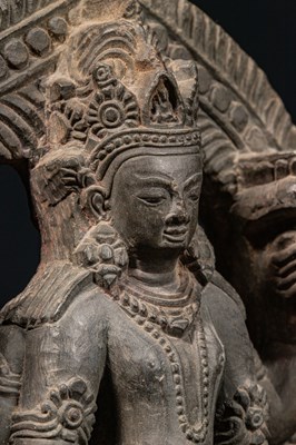 Lot 79 - STANDING STONE AMOGHAPHASA NEPAL 16TH CENTURY