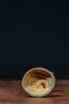 Lot 48 - BRONZE ANNAPURNA / DEVI WITH VESSEL, INDIA, 18TH CENTURY