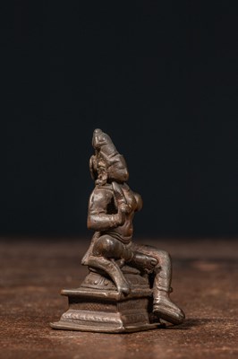 Lot 51 - STANDING BRONZE PARVATI SOUTH INDIA 16TH CENTURY