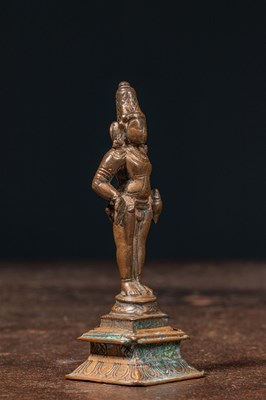 Lot 43 - STANDING SKANDA BRONZE INDIA 16TH CENTURY