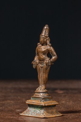 Lot 43 - STANDING SKANDA BRONZE INDIA 16TH CENTURY