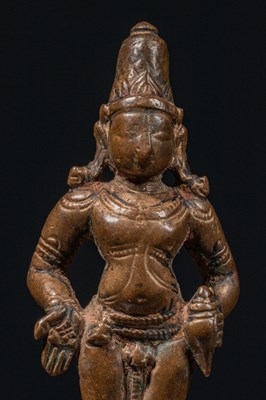 Lot 43 - STANDING SKANDA BRONZE INDIA 16TH CENTURY