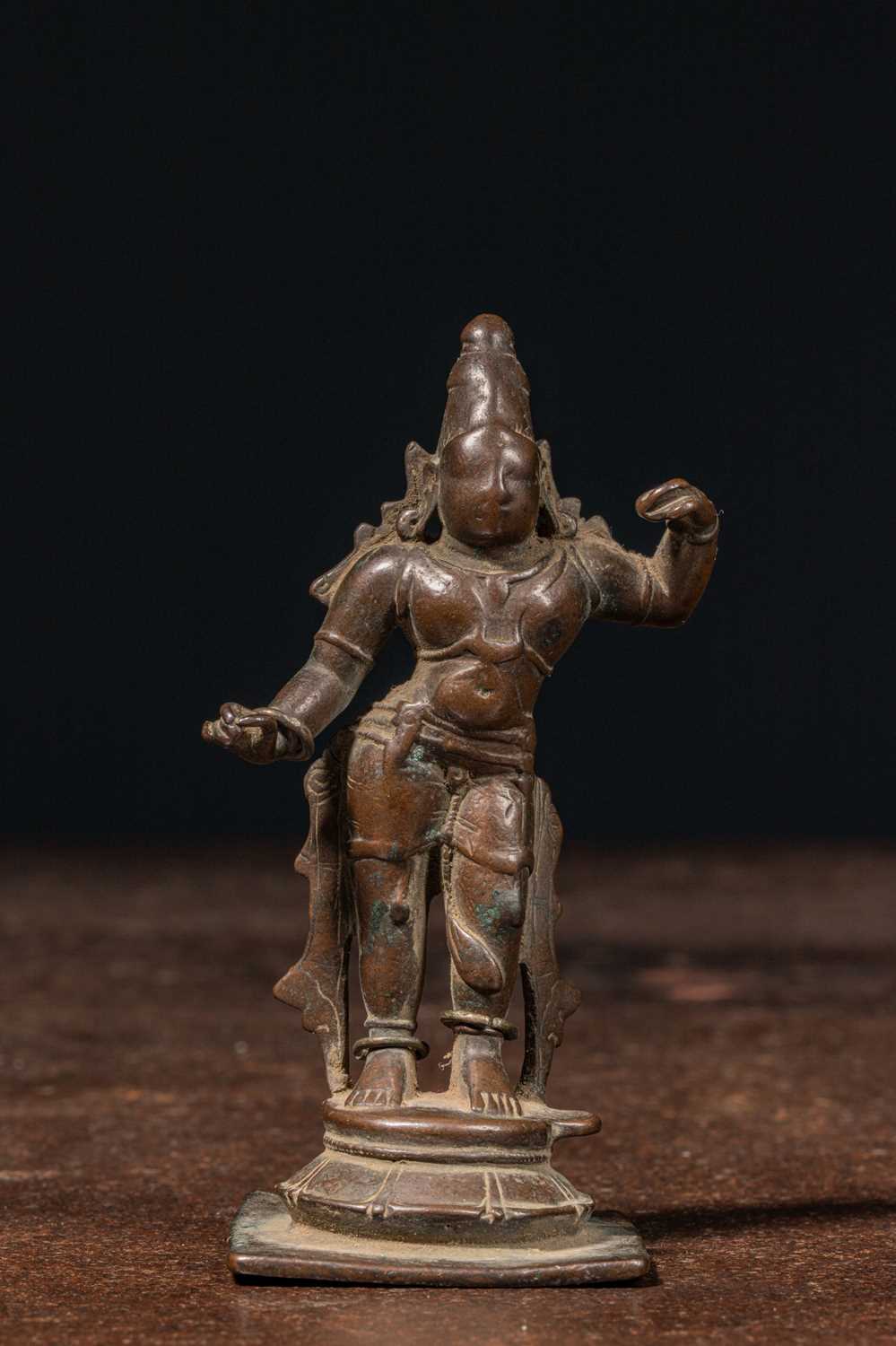 Lot 28 - STANDING BRONZE RAMA NEPAL 16TH CENTURY