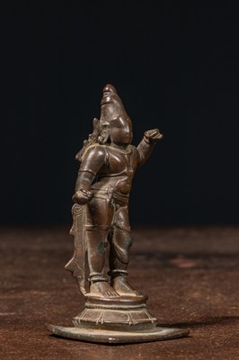 Lot 28 - STANDING BRONZE RAMA NEPAL 16TH CENTURY