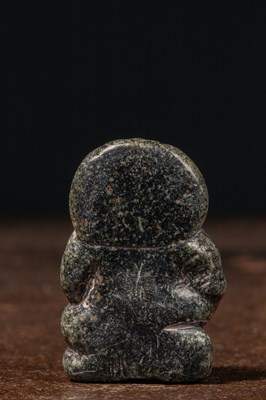Lot 4 - SMALL SEATED LOVELY STONE GANESHA INDIA 14TH CENTURY
