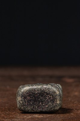 Lot 4 - SMALL SEATED LOVELY STONE GANESHA INDIA 14TH CENTURY