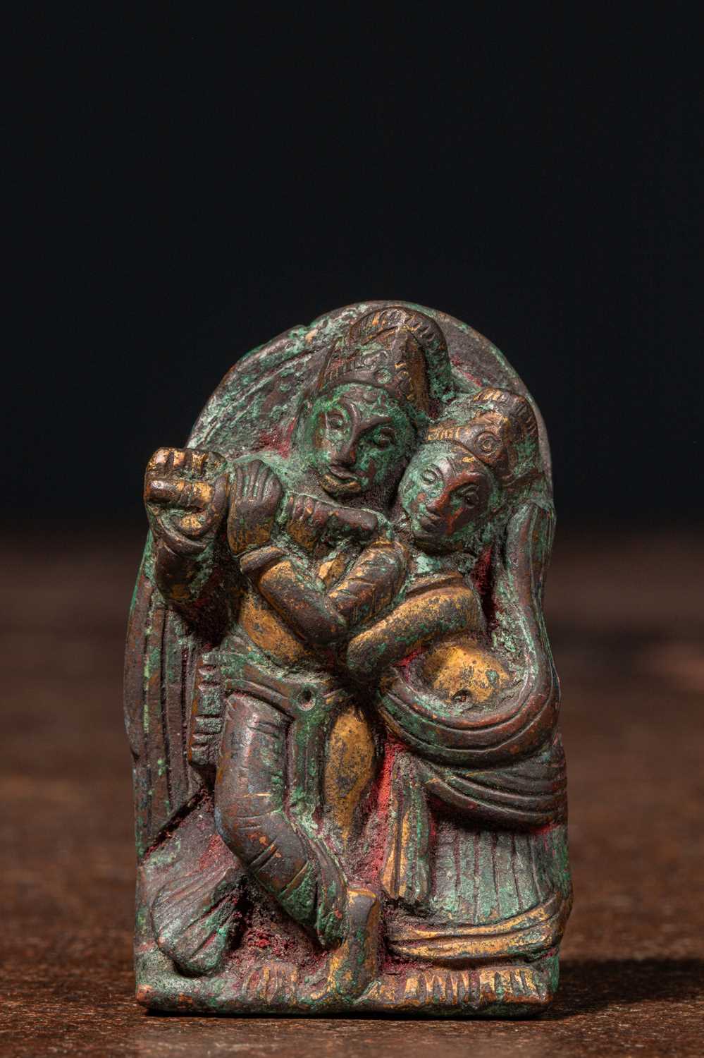 Lot 55 - KRISHNA AND RADHA BRONZE INDIA 18TH CENTURY