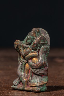Lot 55 - KRISHNA AND RADHA BRONZE INDIA 18TH CENTURY