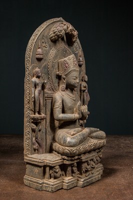 Lot 70 - NEPALESE STONE VAIRCONA BUDDHA 18TH CENTURY