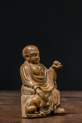 Lot 2 - STONE KUKURIPA LAMA TIBET 15TH - 16TH CENTURY