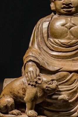Lot 2 - STONE KUKURIPA LAMA TIBET 15TH - 16TH CENTURY