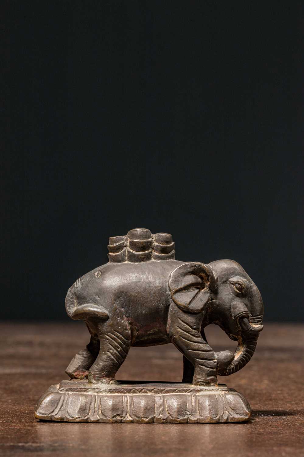 Lot 42 - BRONZE ELEPHANT TIBET 18TH CENTURY