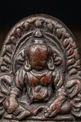 Lot 82 - SEATED STONEWARE JAMBHALA TIBET 18TH CENTURY