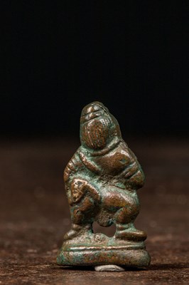 Lot 77 - STANDING BLACK JAMBHALA BRONZE TIBET 15TH CENTURY