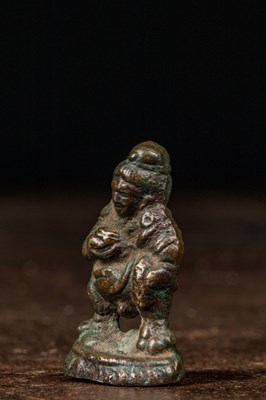 Lot 77 - STANDING BLACK JAMBHALA BRONZE TIBET 15TH CENTURY