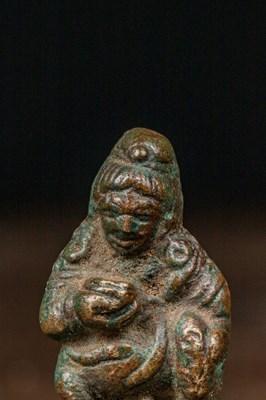 Lot 77 - STANDING BLACK JAMBHALA BRONZE TIBET 15TH CENTURY