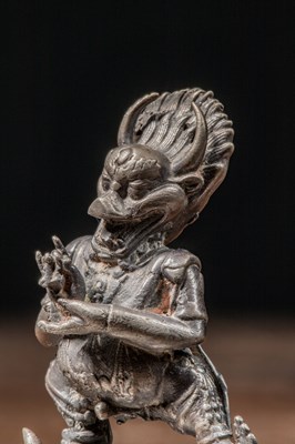 Lot 49 - STANDING SILVER YAMA NEPAL 20TH CENTURY OR EARLIER